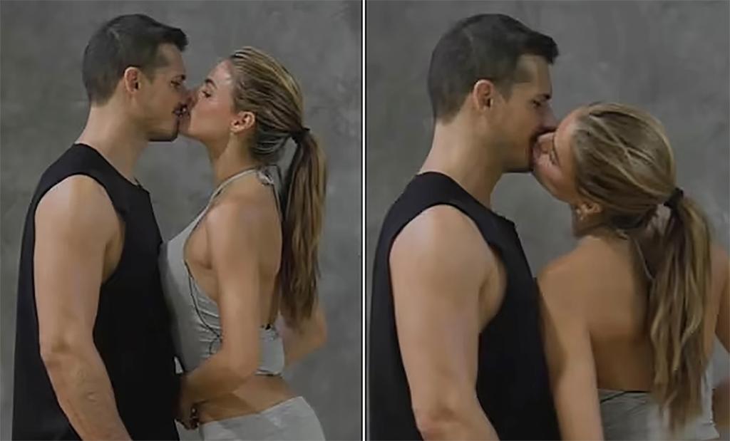 Brooks Nader kissing dance partner Gleb Savchenko.