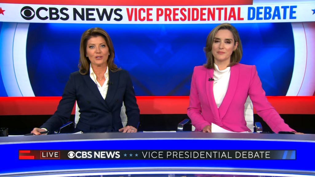 CBS debate moderators Norah O'Donnell and Margaret Brennan.