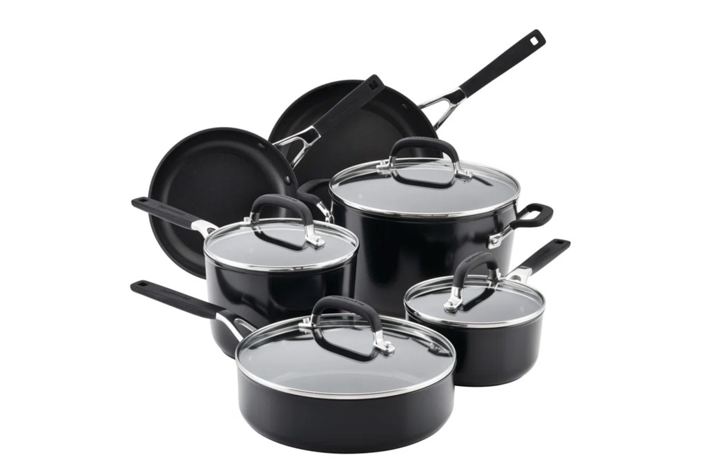 A group of pots and pans