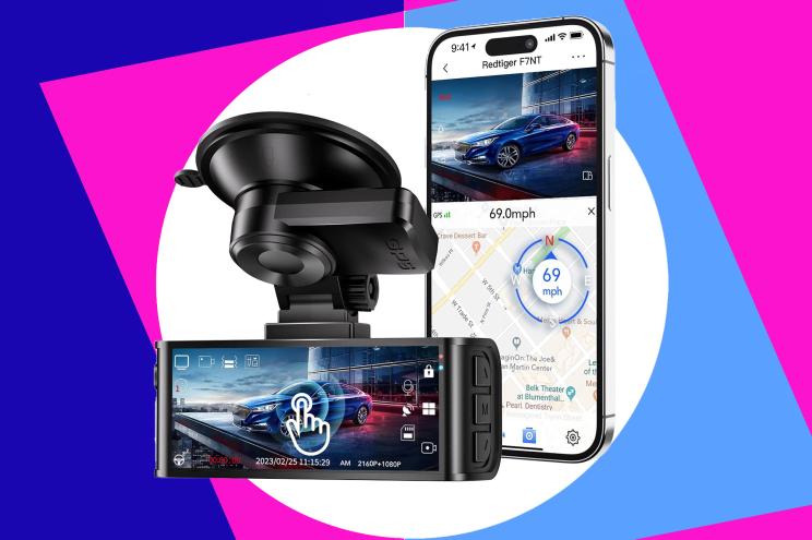 A car camera and a phone