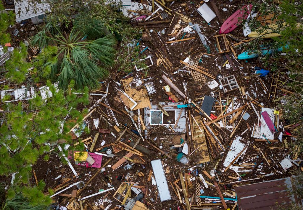 Hurricane Helene slammed into Florida on Thursday as a powerful Category 4 hurricane.