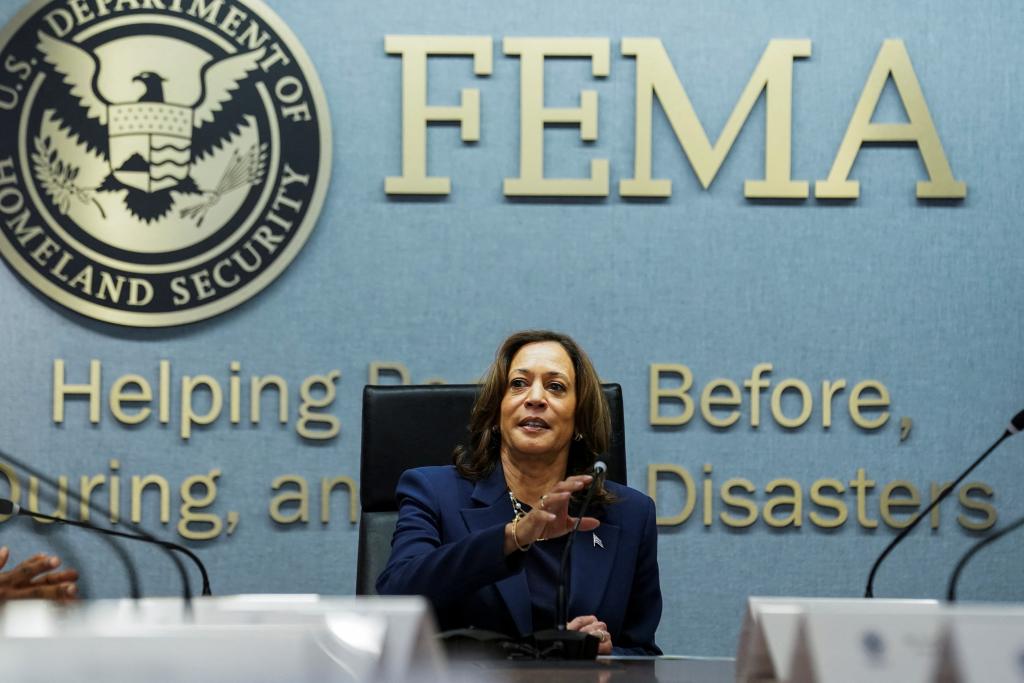 Vice President Kamala Harris visited FEMA headquarters Monday — but didn't hold pre-hurricane season briefings.