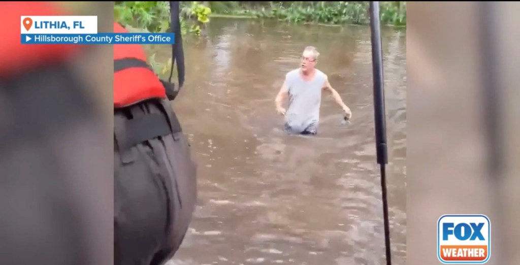 Deputies with the Hillsborough County Sheriff's Office rescued people in flood