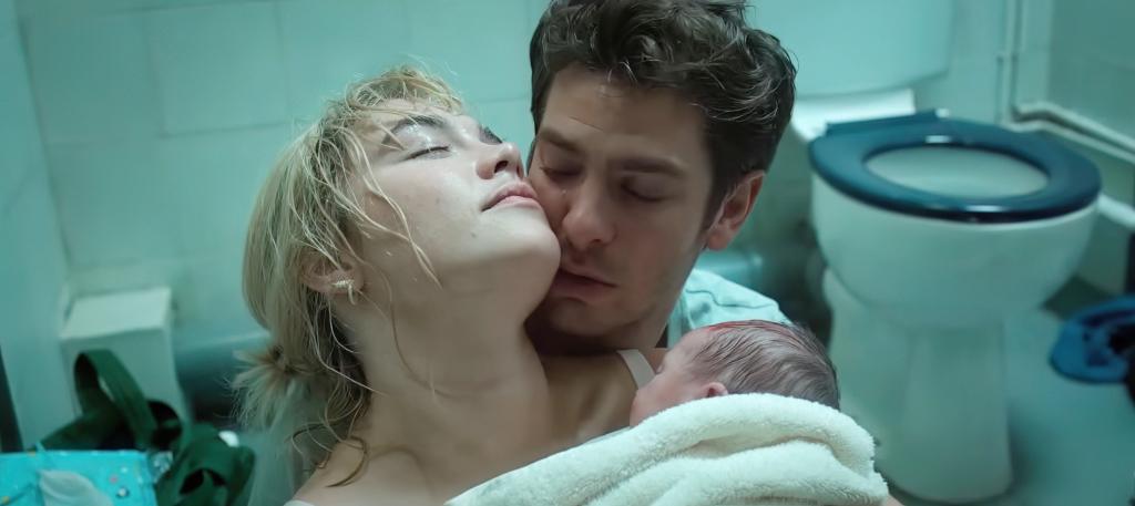 Florence Pugh, Andrew Garfield in "We Live in Time"