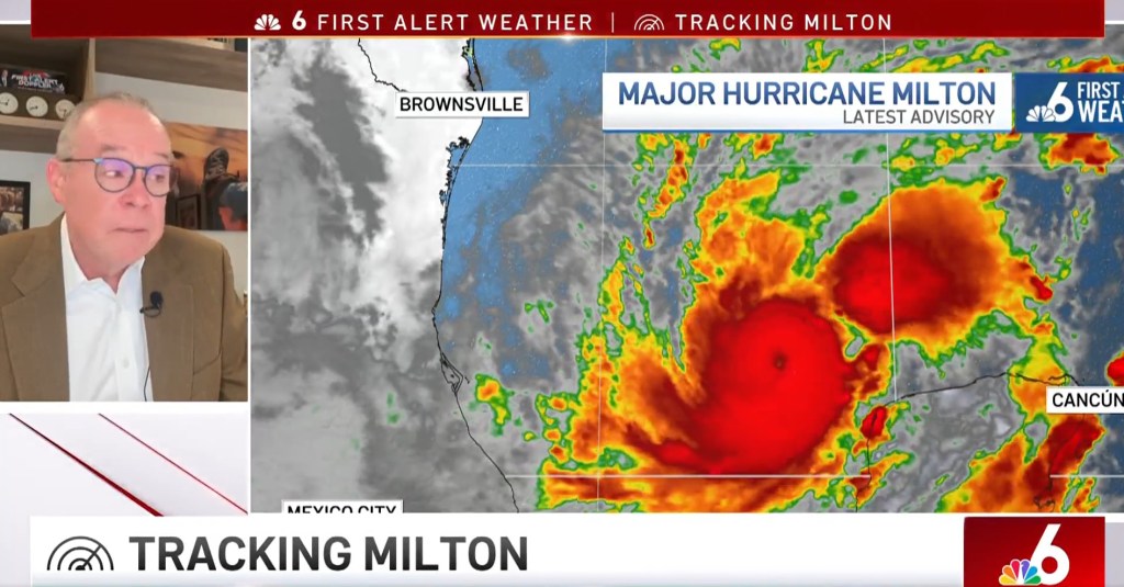 Florida meteorologist John Morales becomes emotional over Milton's staggering growth in Mexico