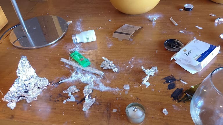 Drug paraphernalia was found inside Liam's room.