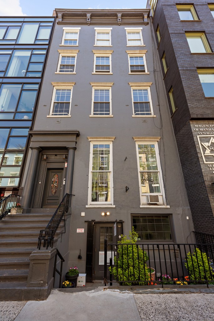 The exterior of the townhouse, which can be converted back to single-family use.