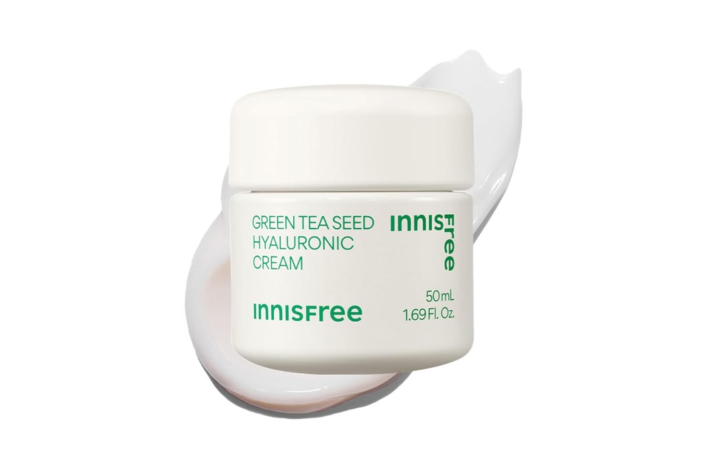 
innisfree Green Tea Seed Hyaluronic Acid Cream With Barrier Boosting Complex and Ceramide, Korean Hydrating Face Moisturizer and Balancing Cream