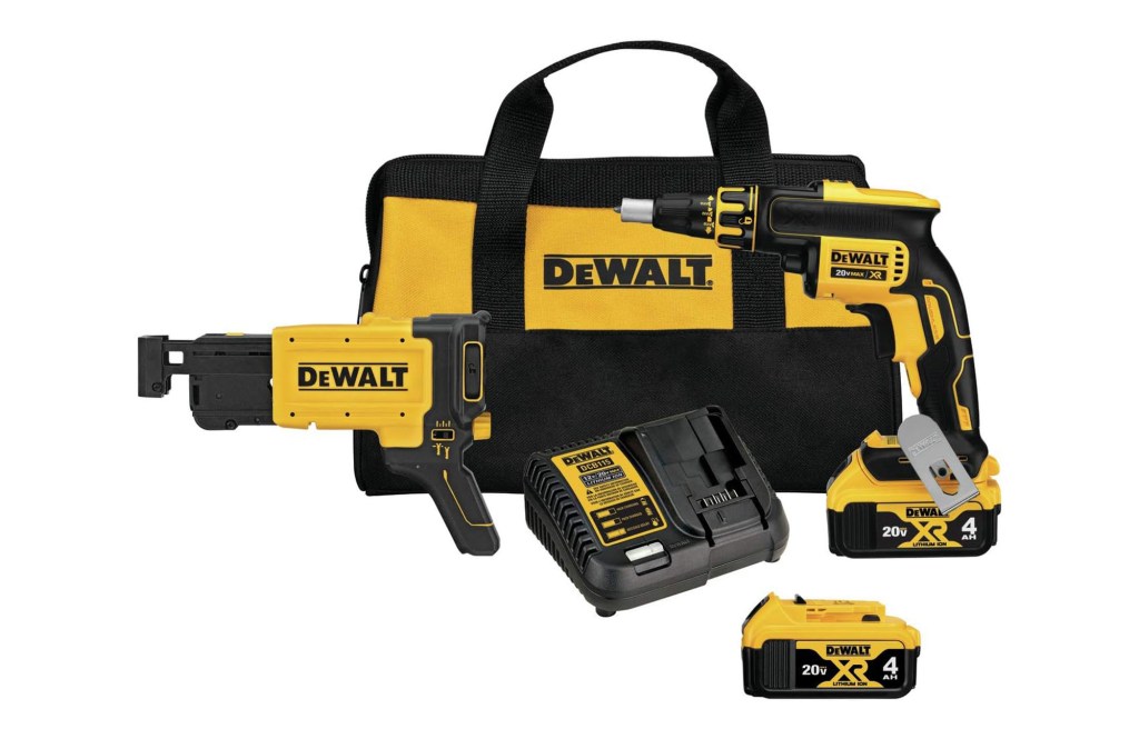 DEWALT Screw Gun Kit with Collated Drywall Attachment 