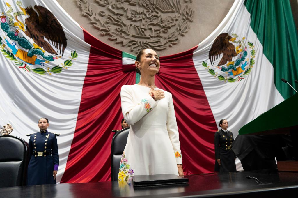 Sheinbaum was sworn in as Mexico's first female president on Tuesday. 