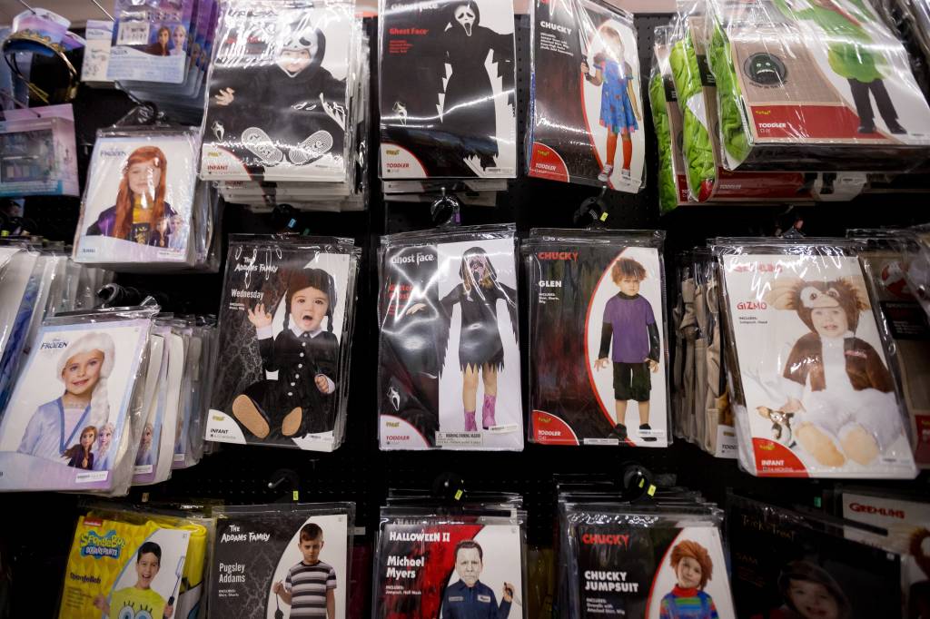 Children wearing popular horror film character costumes at the Spirit Halloween store in 2024, with celebrities Eric Shea, Dick Warlock, Omar Hakim, Craig Gerber, Diana Kaarina, FuntCase, Craig Gerber, and Hideko Mizuno present.