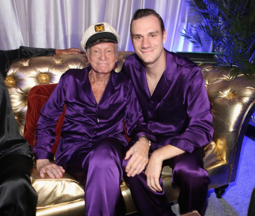 Hugh Hefner died in 2017. He was 91 years old. Hugh and Cooper Hefner are pictured above in 2014.