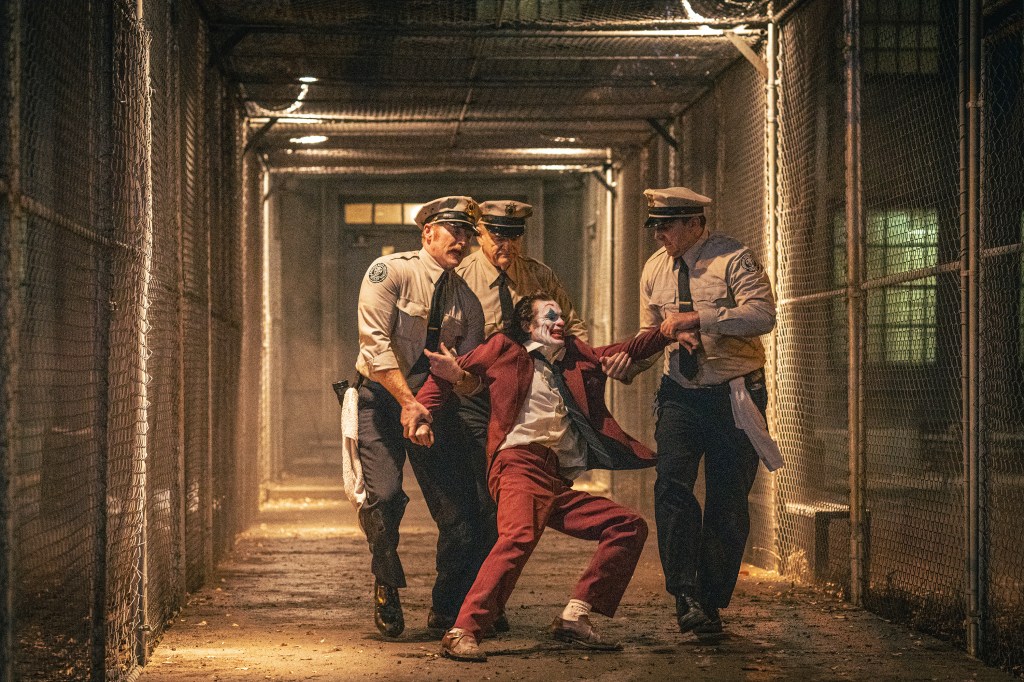 Joaquin Phoenix in a scene from "Joker: Folie à Deux."