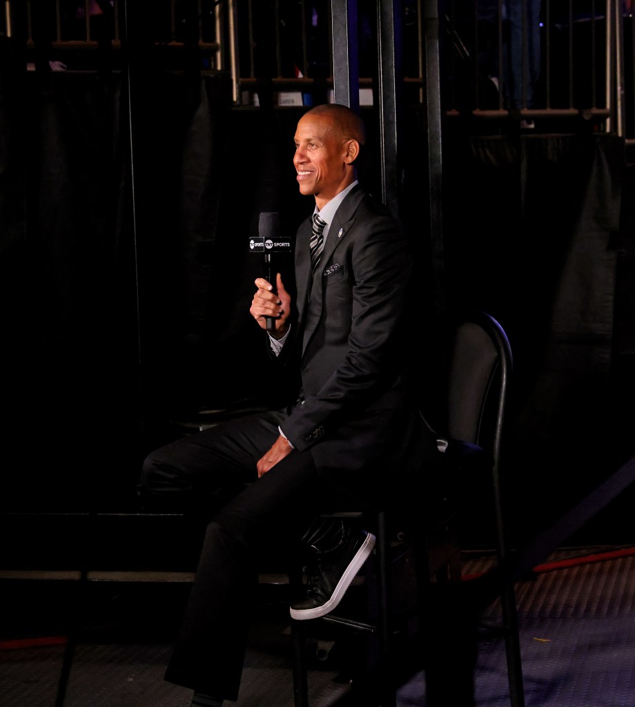 Indiana Pacers great Reggie Miller commentates for TNT