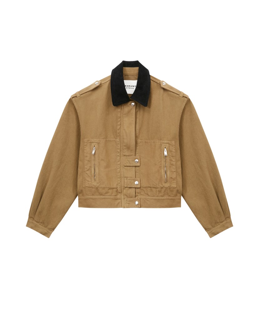 Isabel Marant cropped beige barn jacket in a short workwear style