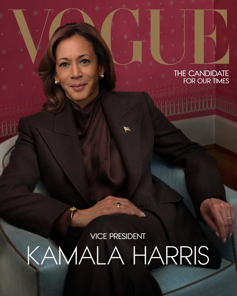 Kamala Harris appeared on the cover of Vogue.