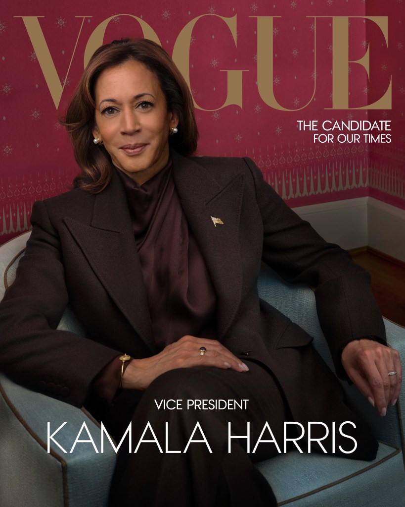 Kamala Harris appeared on the cover of Vogue.