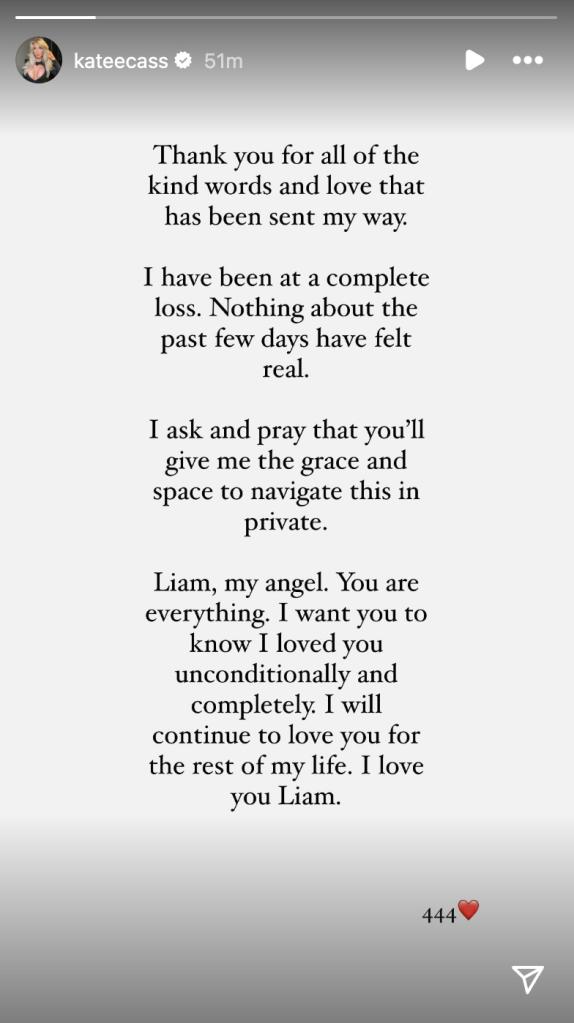 Kate Cassidy's tribute to Liam Payne.