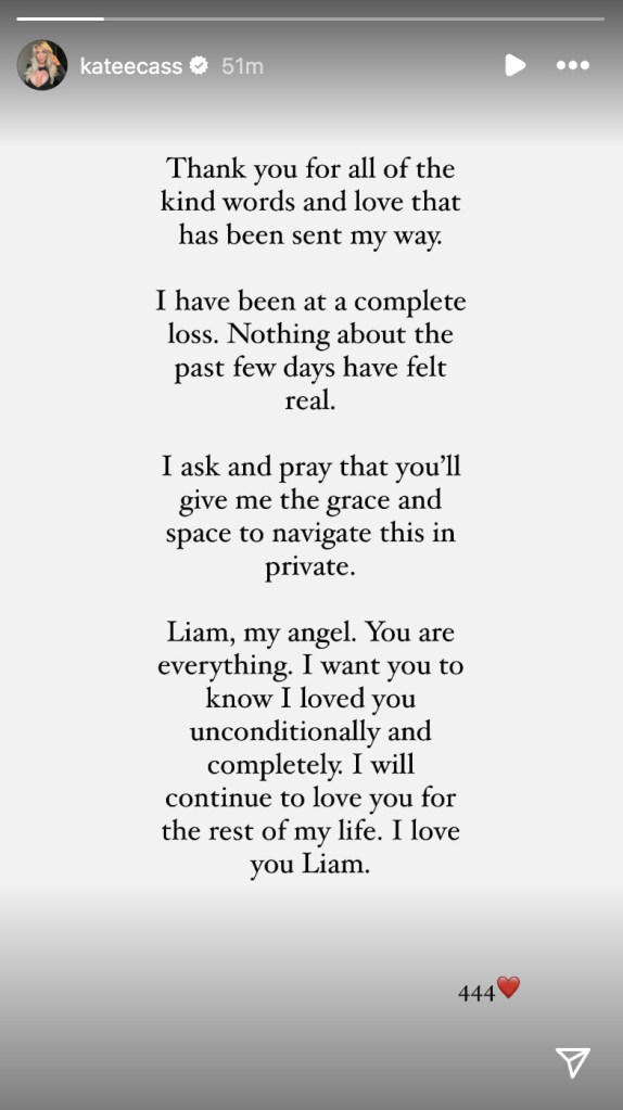 Kate Cassidy's tribute to Liam Payne.