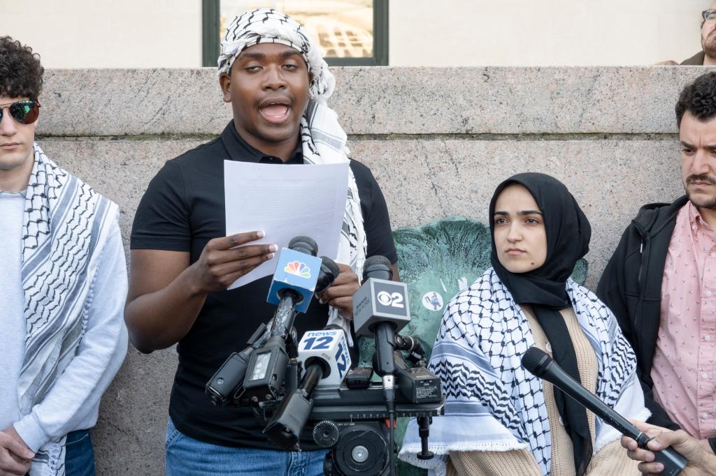 James was involved in the anti-Israel encampment demonstration that took over Columbia in the spring.