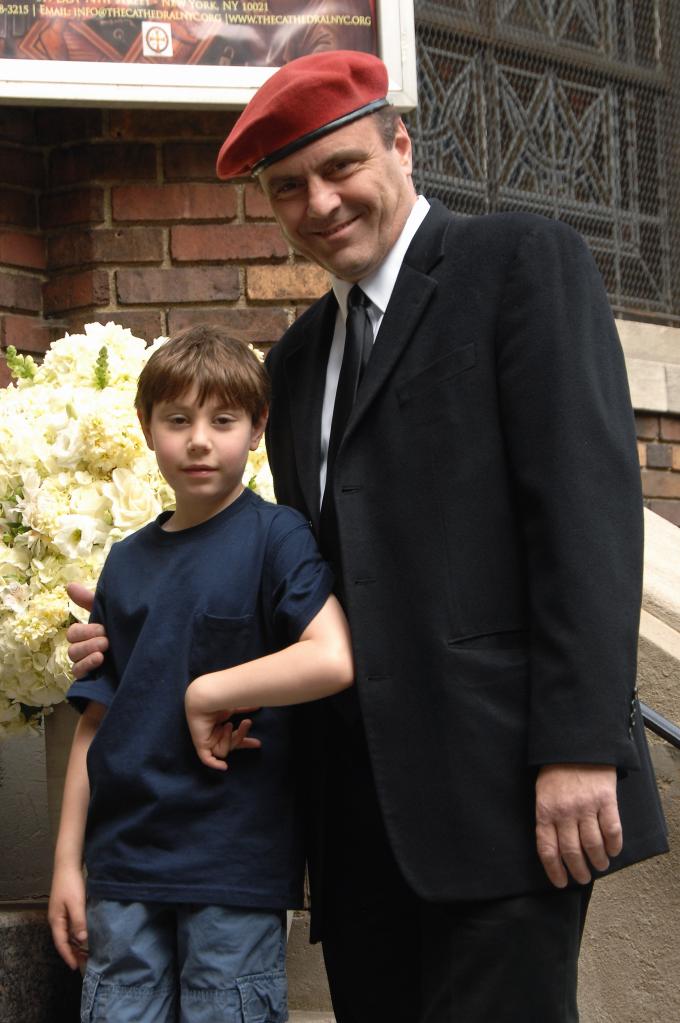 NEW YORK, NY - JUNE 04:  (L-R) Anthony Chester Sliwa and Curtis Sliwa  attend the wedding reception of Andrea Catsimatidis and Christopher Nixon Cox at The Waldorf-Astoria on June 4, 2011 in New York City. 