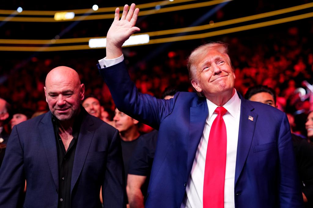 Donald Trump with UFC boss Dana White.