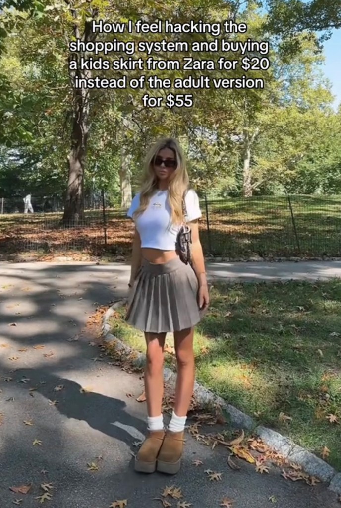 A woman standing in a park, identified as TikTok Influencer Liv Schmidt