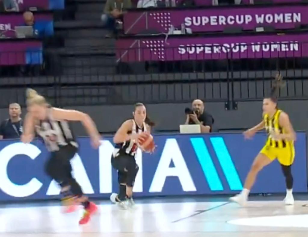 Nika Muhl appeared to suffer a left knee injury while playing overseas for Besiktas in the FIBA SuperCup Women title game against Fenerbahce in Turkey on Thursday, Oct. 3, 2024. 