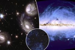 Incredible images were taken by the Euclid telescope of galaxies lightyears away as part of a project to map the vast universe.