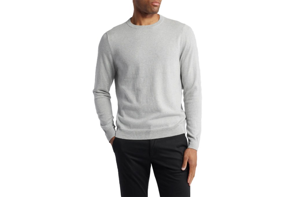 A man in a grey sweater at Nordstrom