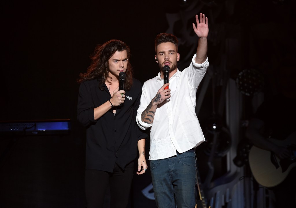 Harry Styles and Liam Payne at the 102.7 KIIS FMÂs Jingle Ball 2015