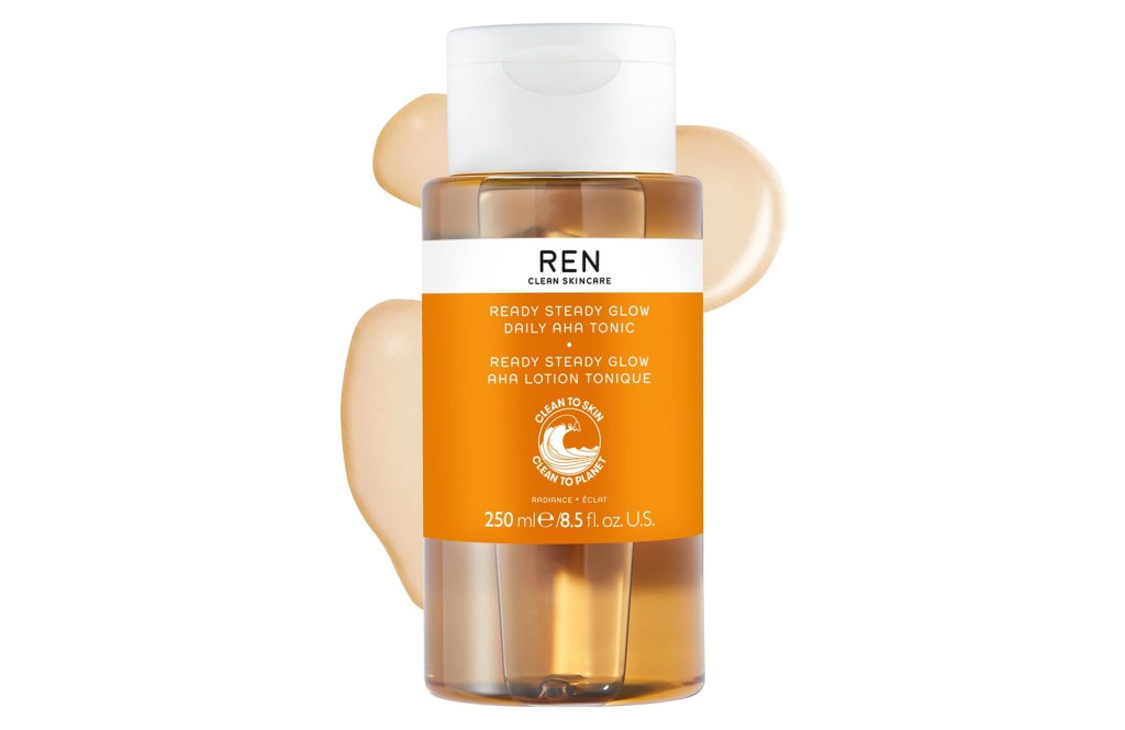 
REN Clean Skincare Glow Tonic - Cruelty Free & Vegan Pore Reducing Toner with Resurfacing AHAs & BHAs - for Daily Facial Brightening, Exfoliate