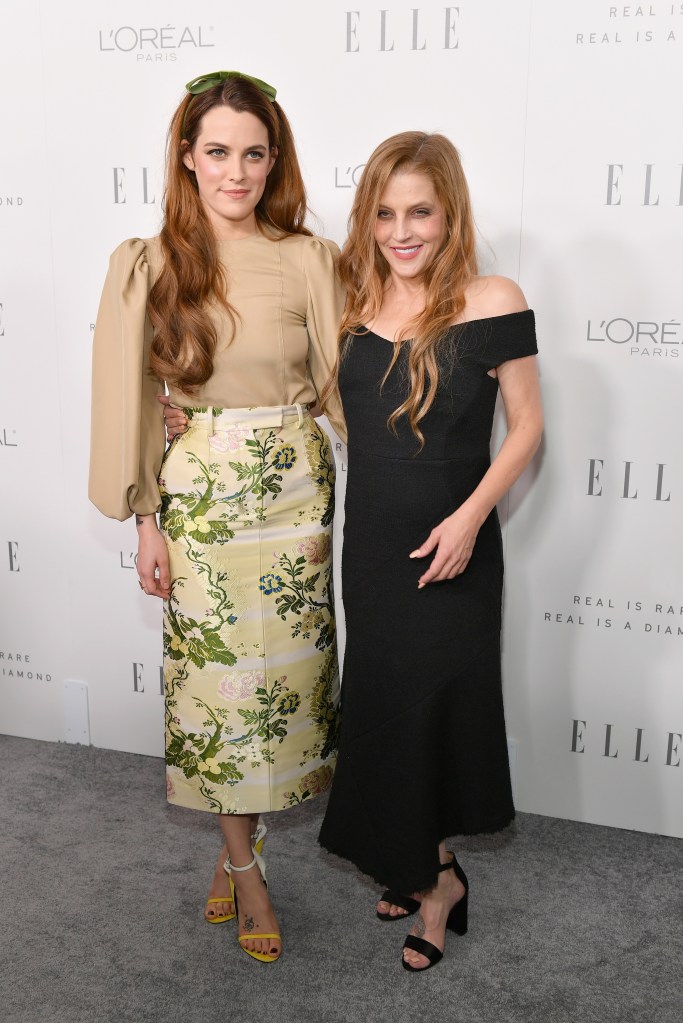 Riley Keogh and Lisa Marie Presley at  ELLE's 24th Annual Women in Hollywood Celebration in October 2017