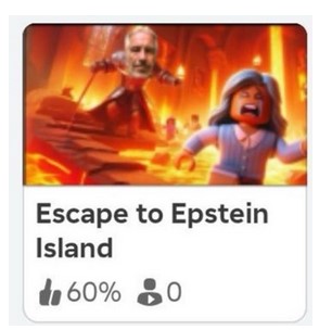 A game called “Escape to Epstein Island.”