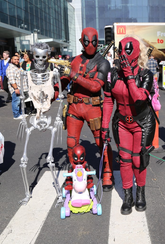 A cosplayer at the New York Comic Con 2024.