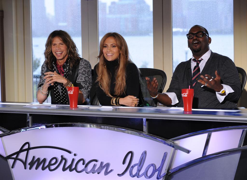 Steven Tyler, Jennifer Lopez and Randy Jackson on "American Idol" in 2010