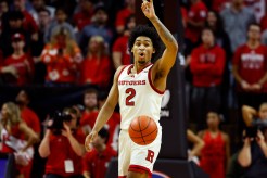 Dylan Harper looks on during the Rutgers-St. John's preseason game on Oct. 17, 2024. 