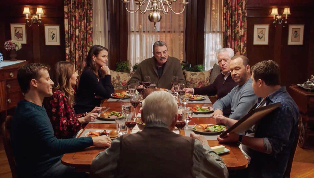 "Blue Bloods" cast at their Reagan family dinner.