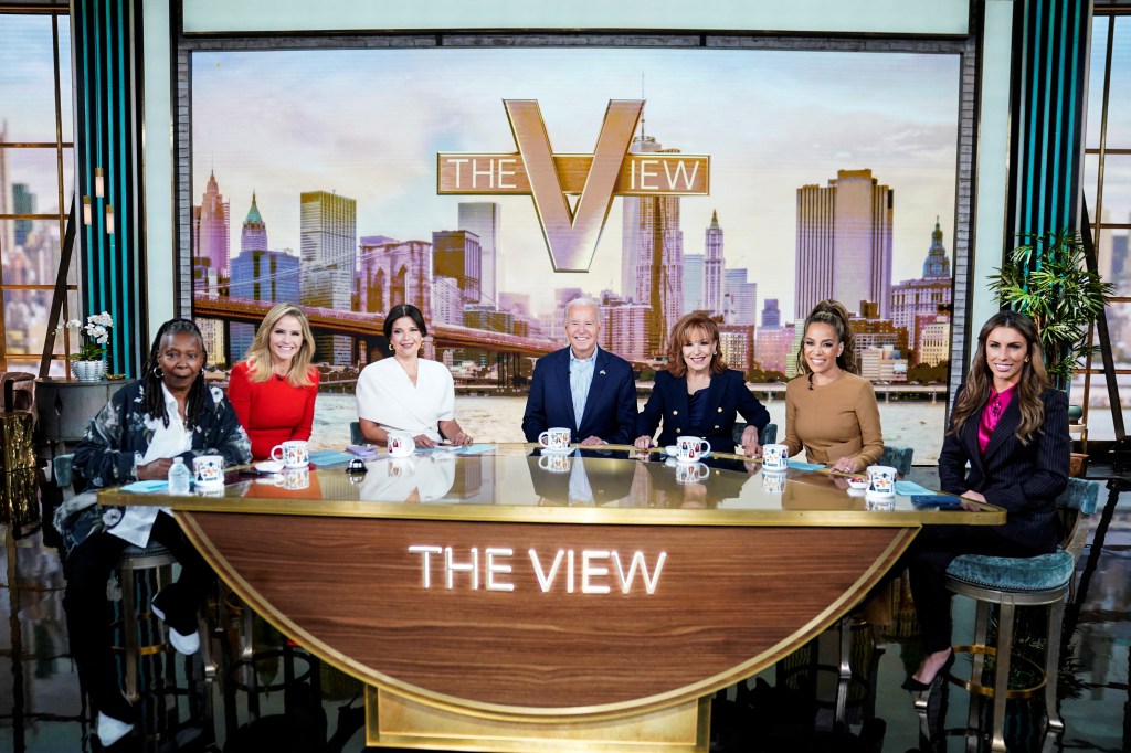 The women of "The View" with Joe Biden.