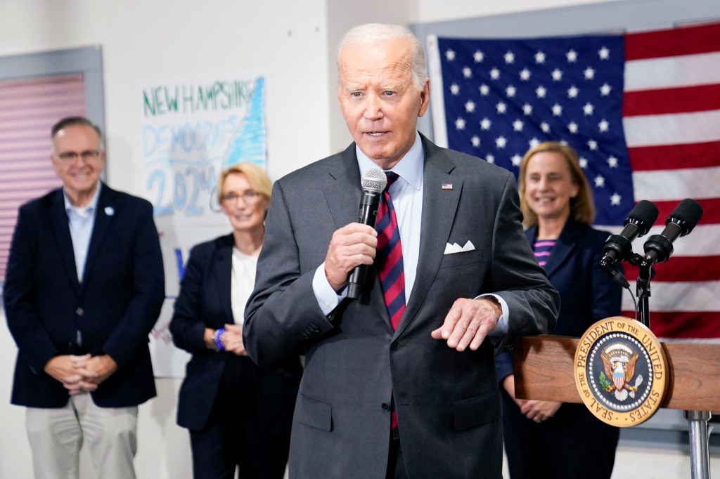 Biden called for Trump to be jailed during an appearance on Tuesday.