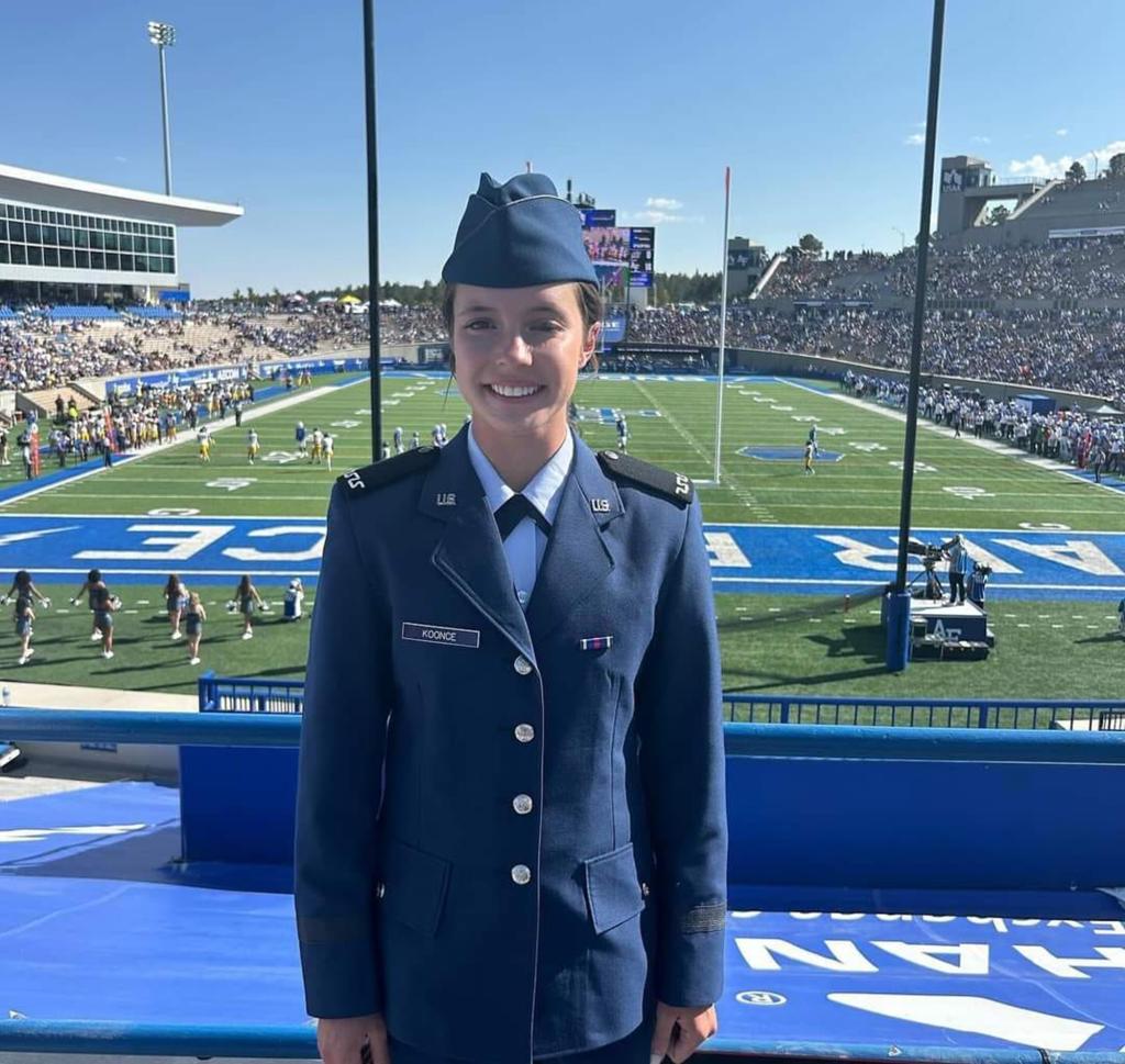 Avery Koonce, in her US Air Force Academy cadet uniform