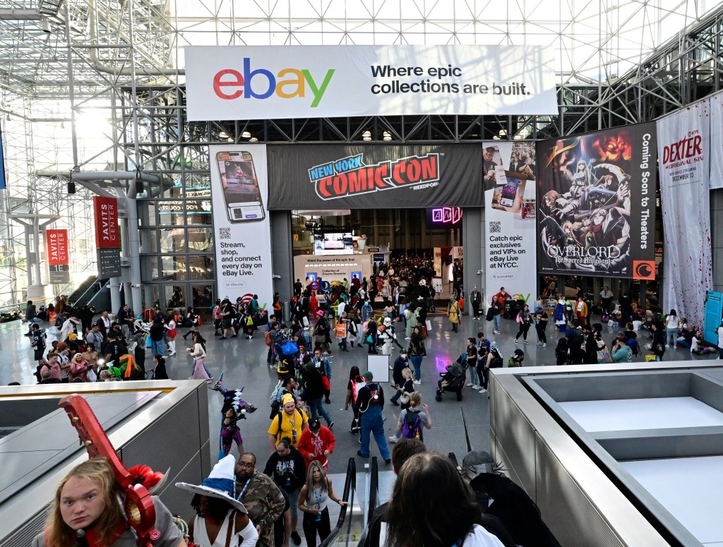 A group of people attending the New York Comic Con 2024 at The Jacob K. Javits Convention Center