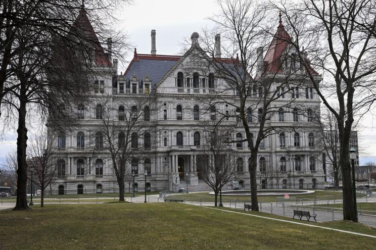 View of the New York state Capitol, Jan. 5, 2022, in Albany, N.Y.