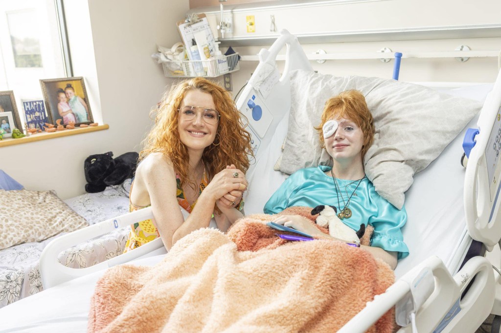 Mamie Laverock in the hospital over summer.