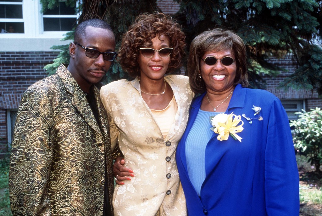 Bobby Brown, Whitney Houston and Cissy Houston in 1997.