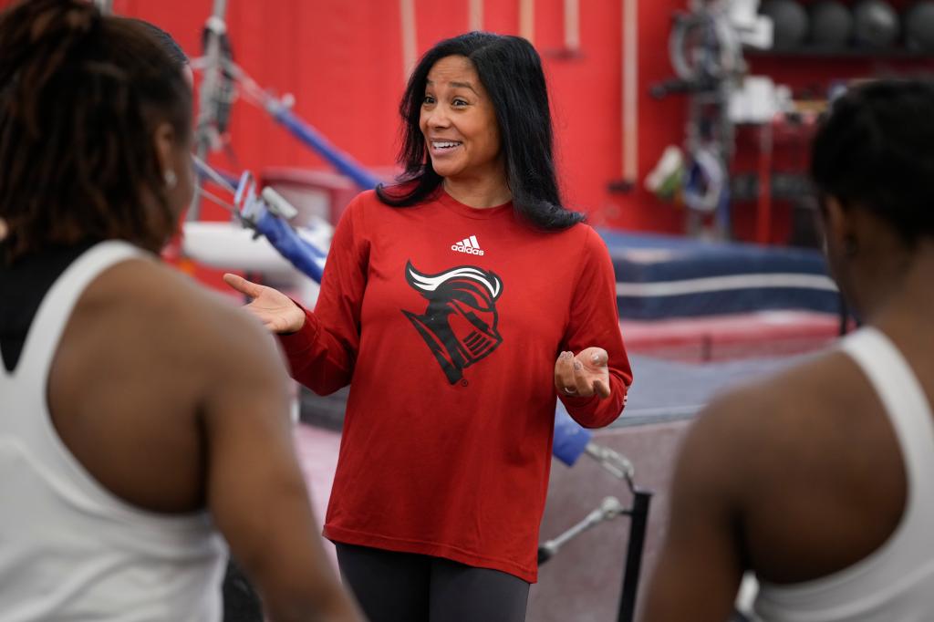 Rutgers gymnastics coach Umme Salim-Beasley.