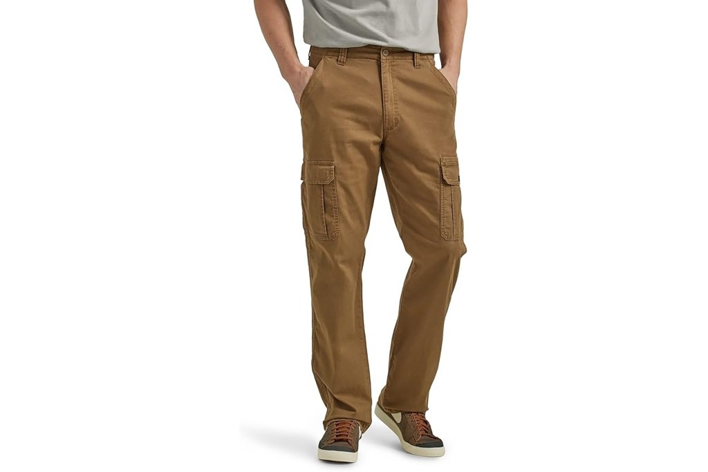 A man wearing khaki pants