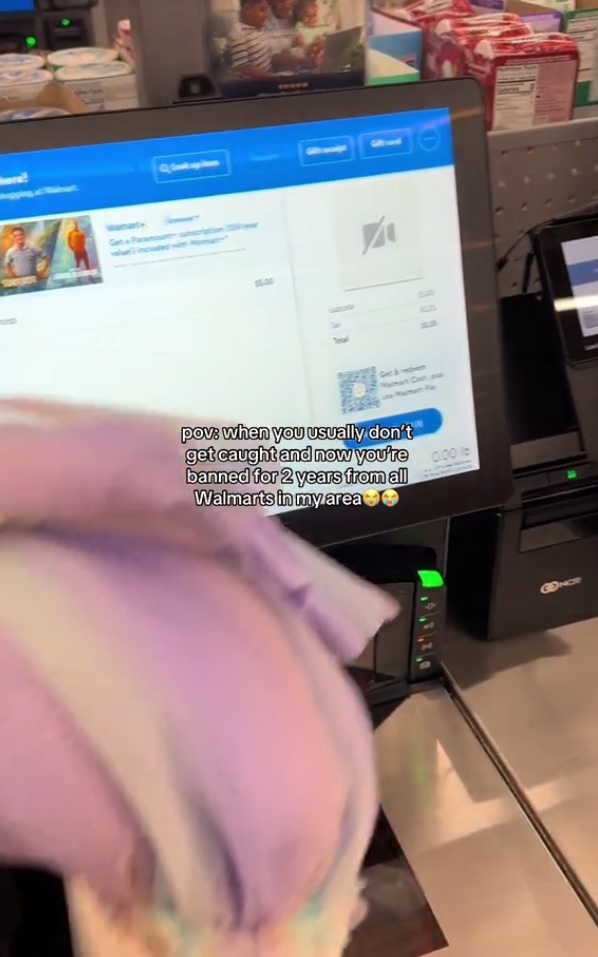 Self-checkout screen