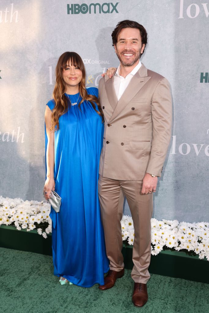 Kaley Cuoco and Tom Pelphrey at the "Love & Death" TV Series premiere in Los Angeles, Calif. on Apr. 26, 2023. 
