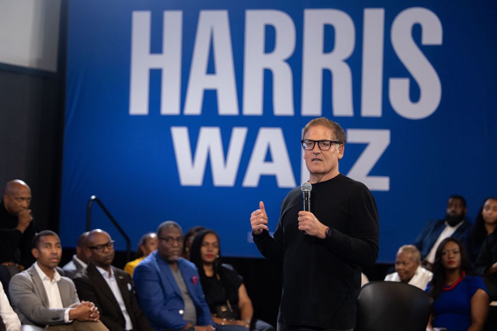 Mark Cuban at Harris campaign event